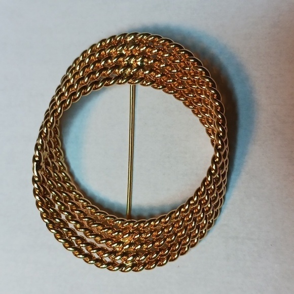 Vintage Monet Braided Rope Lasso Brooch - Picture 3 of 7
